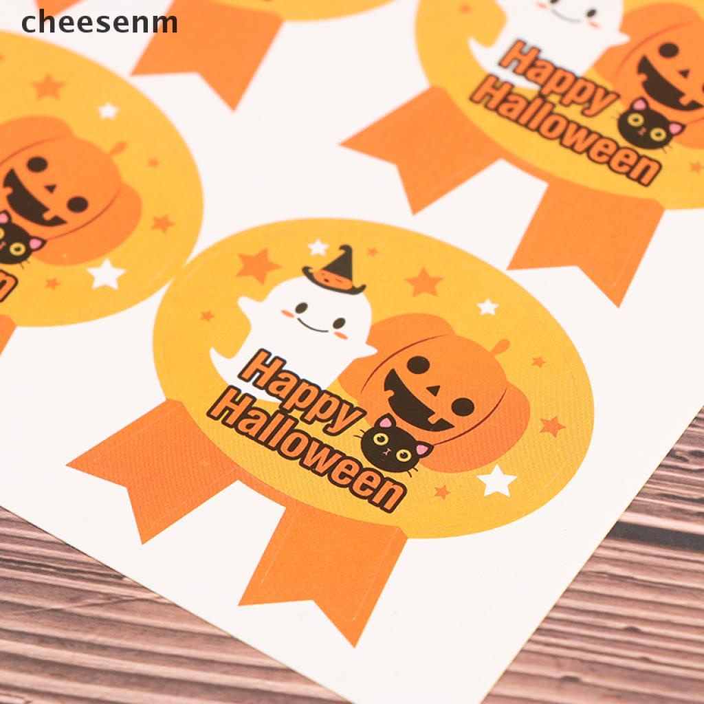 Set 60 Nhãn Dán Trang Trí Gói Bánh Kem Chủ Đề Halloween