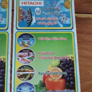 Tem dán tủ lạnh HÃNG HITACHI MỚI VỀ