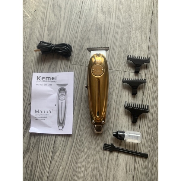 [Bạn mới nhập COSHBM -50% đơn 0Đ] Tông đơ chấn viền kemei 1949 dùng để cạo viền cạo râu cực sát