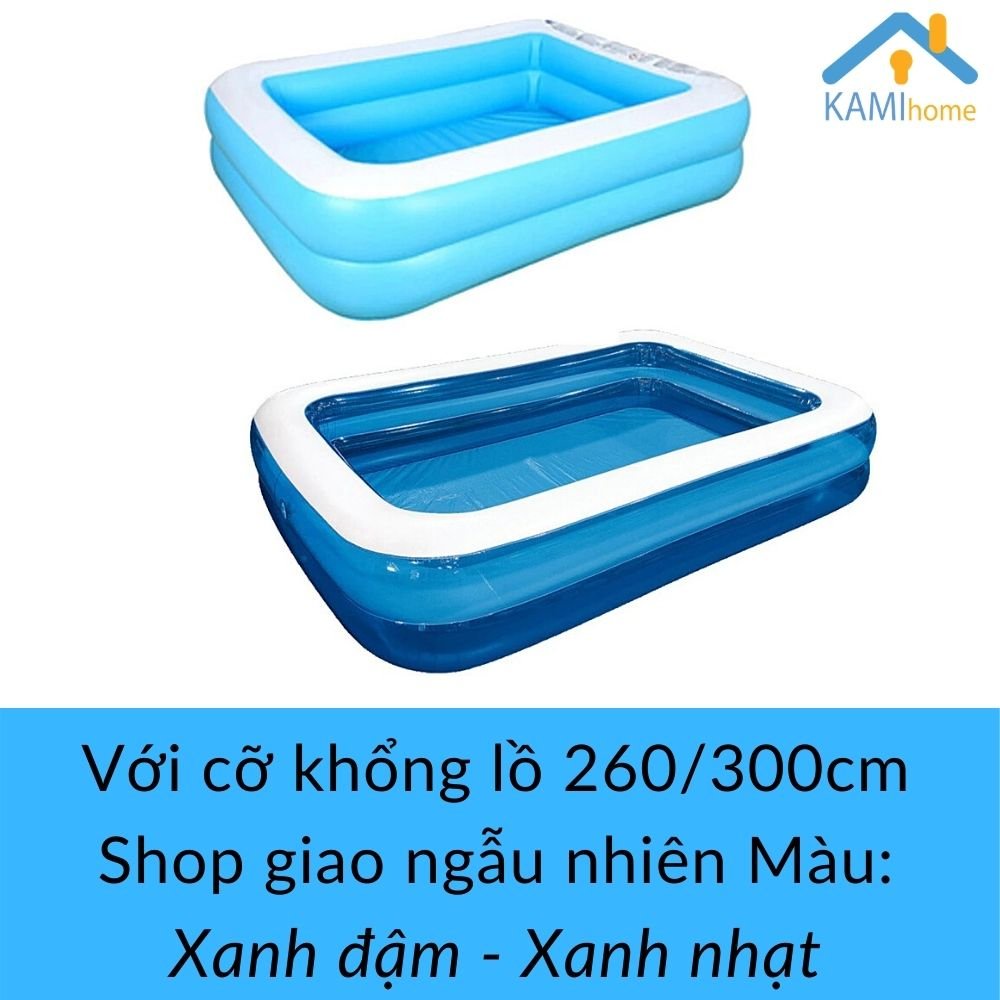 Bể bơi hồ bơi phao bơm hơi cho trẻ em bé KÍCH CỠ KHỔNG LỒ 2m6, 3m, Bể bơi phao AS-2m6-3 tầng