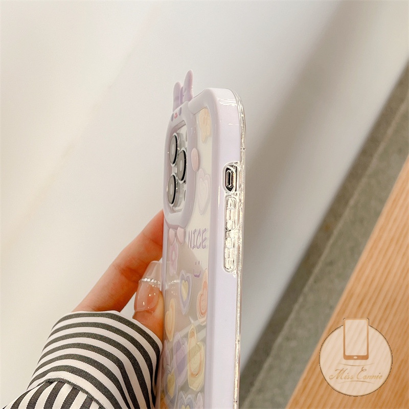 Ốp Điện Thoại Mềm Chống Sốc Màu Tím Họa Tiết Trái Tim Cho IPhone 11 XR 6 6S 7 8 Plus 13 12 14 Pro MAX X XS MAX SE