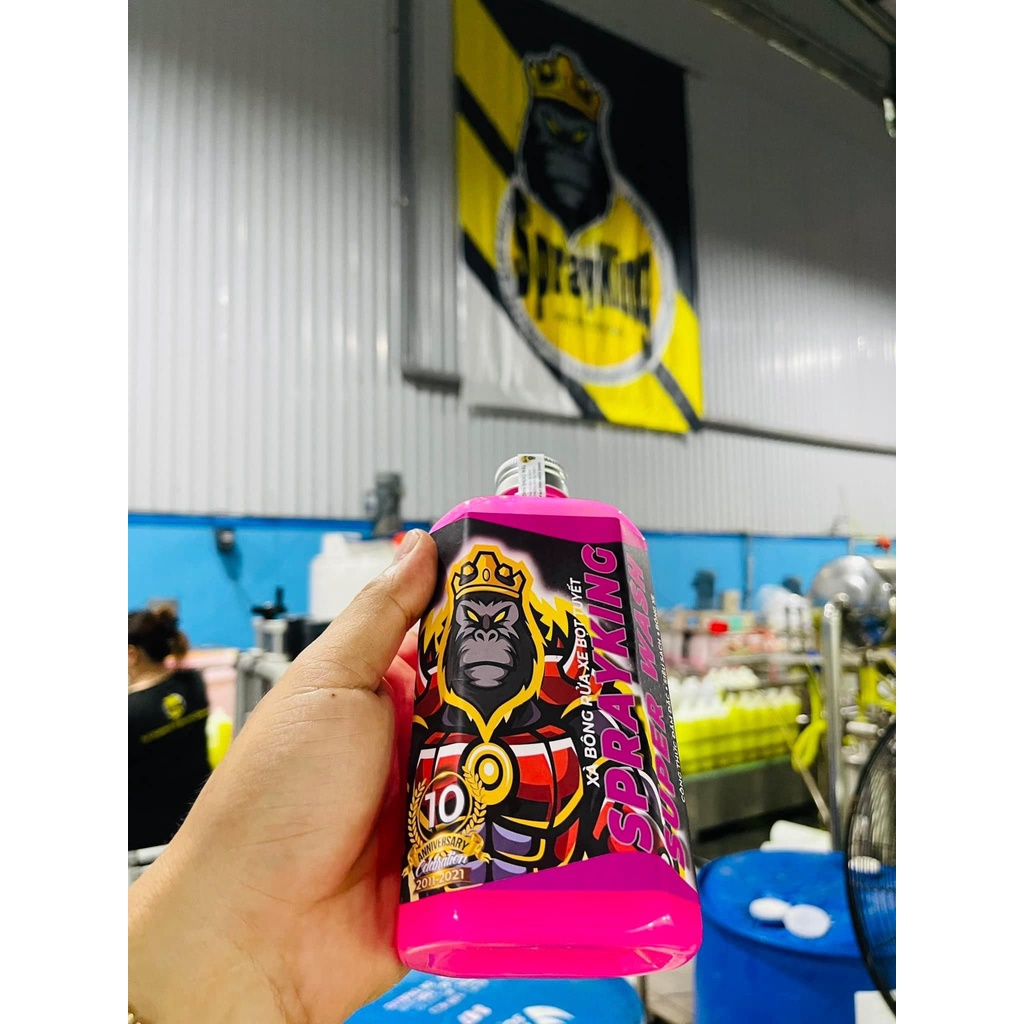 Nước rửa xe Sprayking bọt tuyết đậm đặc x3, rửa xe siêu sạch, hiệu ứng lá sen dung tích 500ml