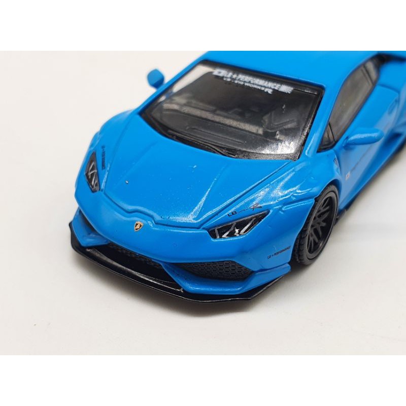 Xe Mô Hình LB* Works Lamborghini Huracán - Light Blue LHD 1:64 Mini GT (Xanh)