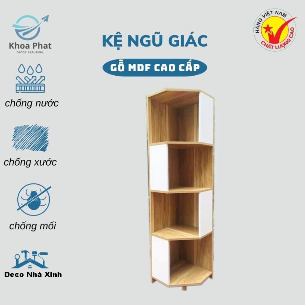 Kệ Sách ngũ giác khoa phát, kệ Ngũ Giác 4 Tầng Lắp Ghép Cực Đẹp NX