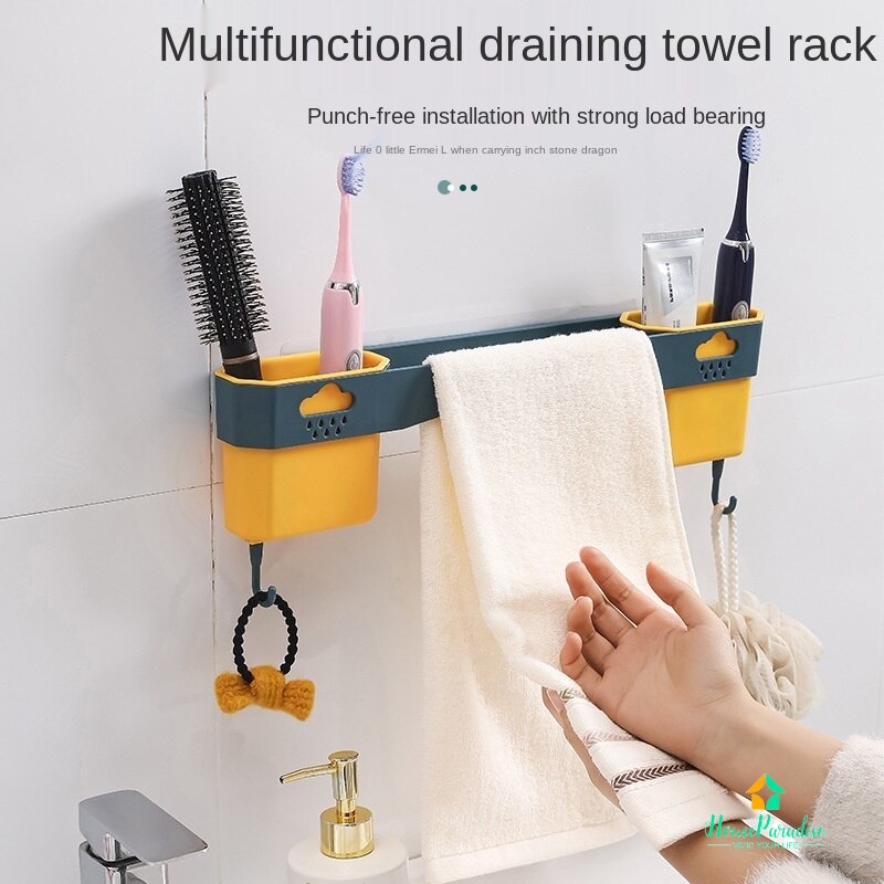 Giá để khăn không cần khoan gắn tường nhà tắm