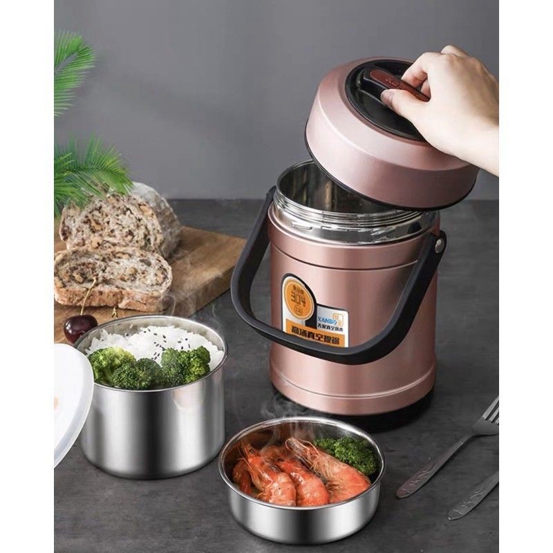 Cặp lồng inox 304 dày siêu giữ nhiệt, chống tràn TA