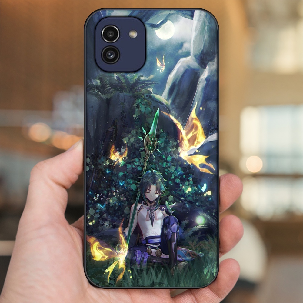 Ốp lưng Samsung A03 viền đen in hình Xiao Genshin Impact