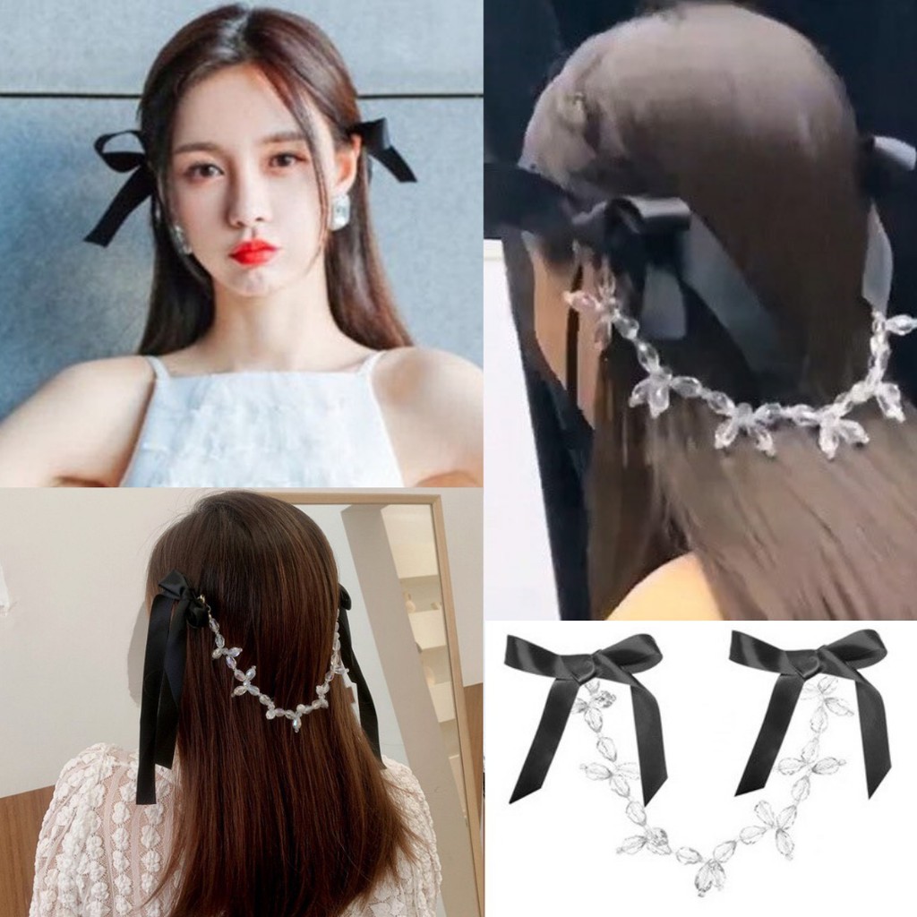 [HOT] ✨CÀI TÓC NƠ HẠT PHA LÊ TIỂU THƯ CAO CẤP SANG TRỌNG QUÝ PHÁI✨