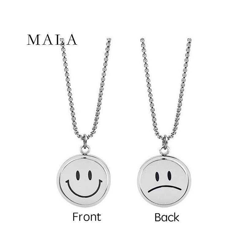 Vòng cổ dài MAYEBE LAVEND mặt hình mặt cười phong cách Hàn Quốc thời trang