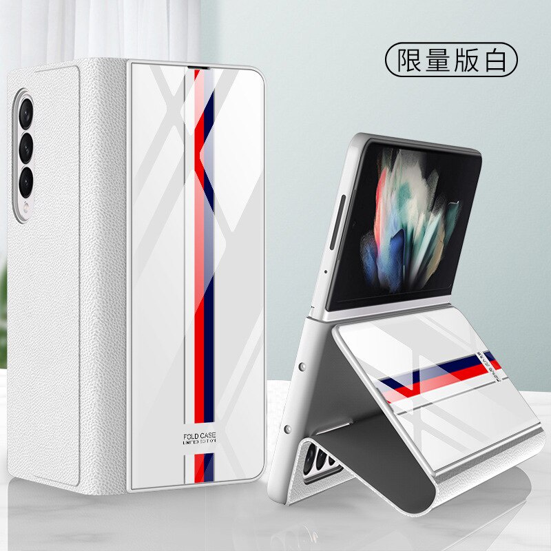 Bao Da Điện Thoại Mặt Kính Cường Lực Bảo Vệ Toàn Diện Cho Samsung Z Fold 3 W22 5g Fold3