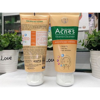 Sữa rửa mặt Acnes Vitamin Cleanser sáng da mờ sẹo mờ vết thâm 100g
