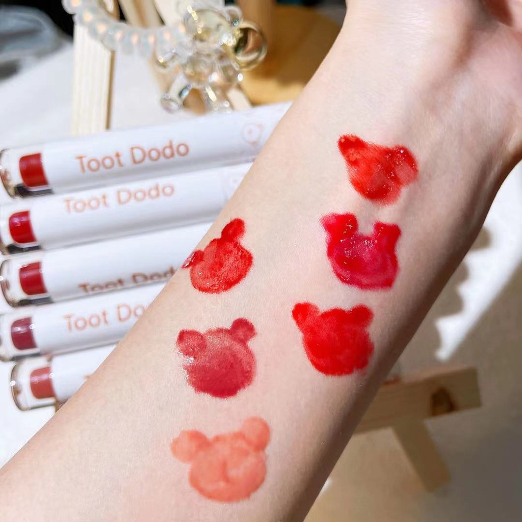 Son Kem Hiệu Ứng Gương Thiết Kế Hình Gấu Dễ Thương