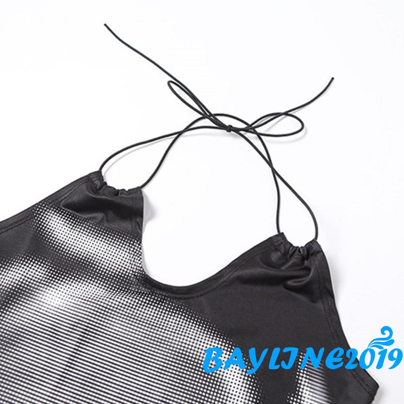 Set Đồ 2 Món Áo Croptop Tay Dài Họa Tiết In Chữ Phối Lưới In Chữ Cá Tính Cho Nữ