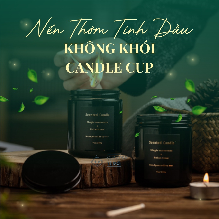 Nến Thơm Tinh Dầu Cao Cấp Không Khói An Toàn Candle Cup
