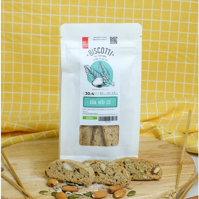 [Mã GROSALE giảm 10% đơn 150K] Bánh Biscotti Quốc Dân Thương Hiệu Gạch Đỏ Dành Cho Người Giảm Cân