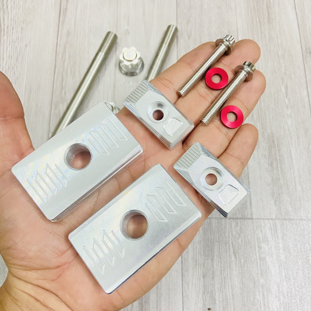 Pát tăng sên cao cấp, bát kéo sên gắn xe FUTURE LED, FUTURE 125 NHÔM CNC nguyên khối kèm 2 ốc SALAYA và 2 tán 6ly