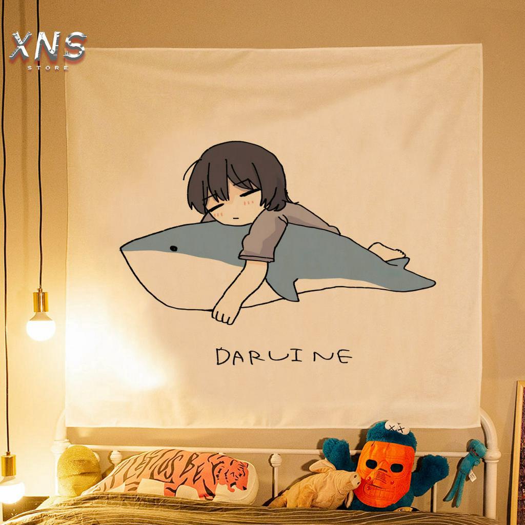 Tấm vải treo tường decor phòng hình nhân vật hoạt hình One Piece