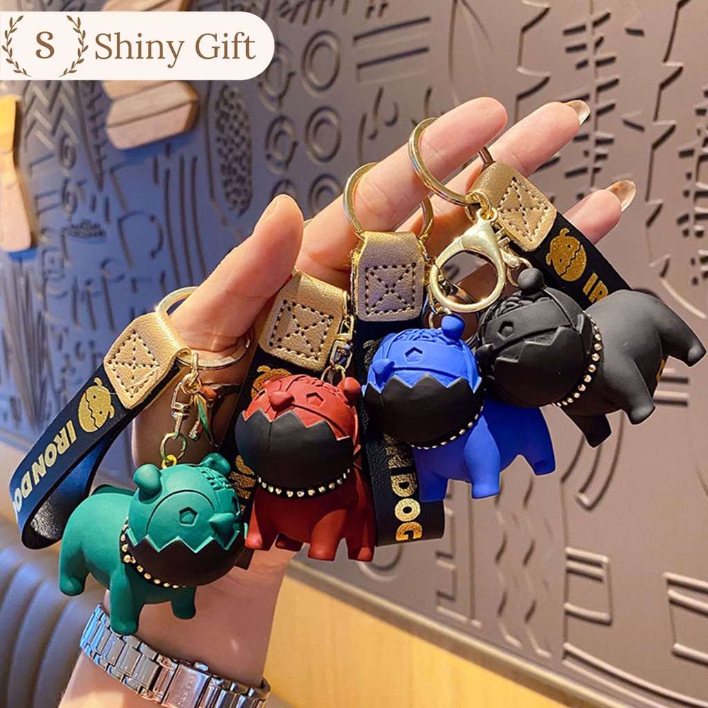 Móc khóa siêu cute hot trend bulldog đục đủ màu sắc