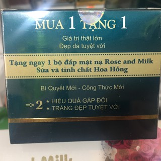 KEM BẠCH NGỌC LIÊN LAVENDER MUA 1 TẶNG 1 BỘ ĐẮP MẶT NẠ ROSE AND MILK HOA HỒNG