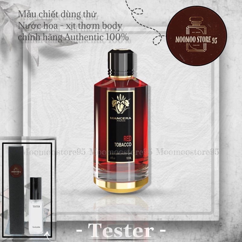 |NEW| Nước hoa Mancera Red Tobacco Eau de Parfum-( 𝐌𝐚̂̃𝐮 𝐜𝐡𝐢𝐞̂́𝐭 𝐭𝐡𝐮̛̉ 𝟓𝐦𝐥/𝟏𝟎𝐦𝐥)