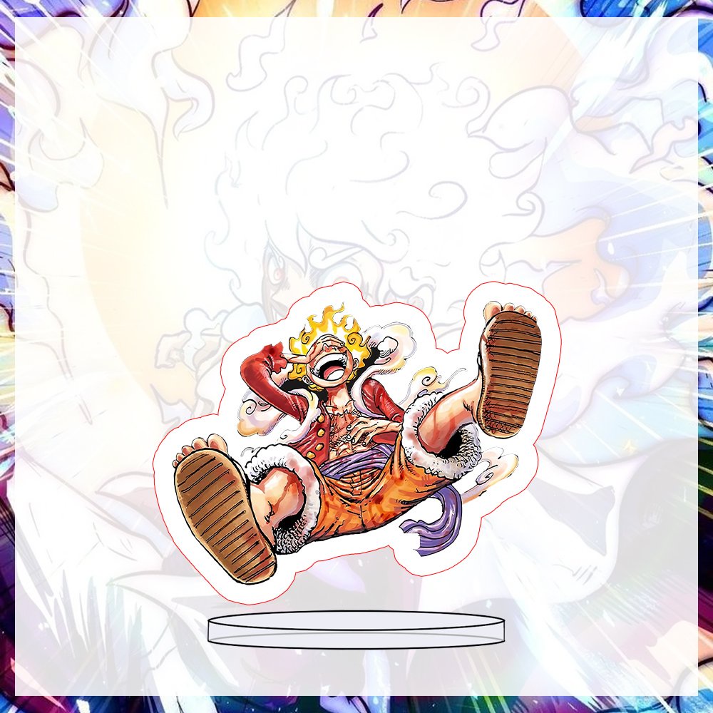 (8cm) Standee ONE PIECE ver LUFFY GEAR 5 mô hình ĐẢO HẢI TẶC Acrylic Anime mica chibi trang trí trưng bày