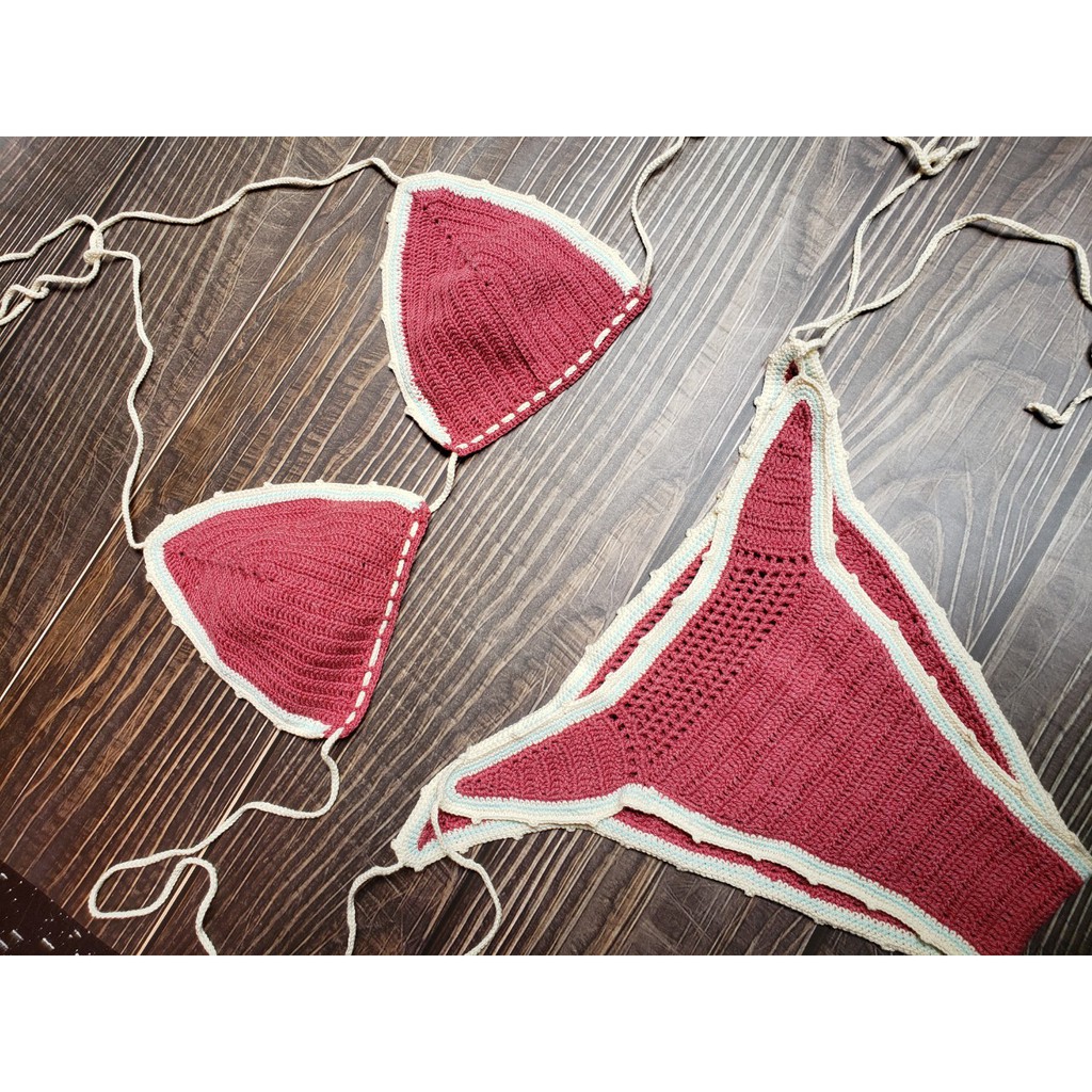Bikini len móc handmade sexy BKN21001