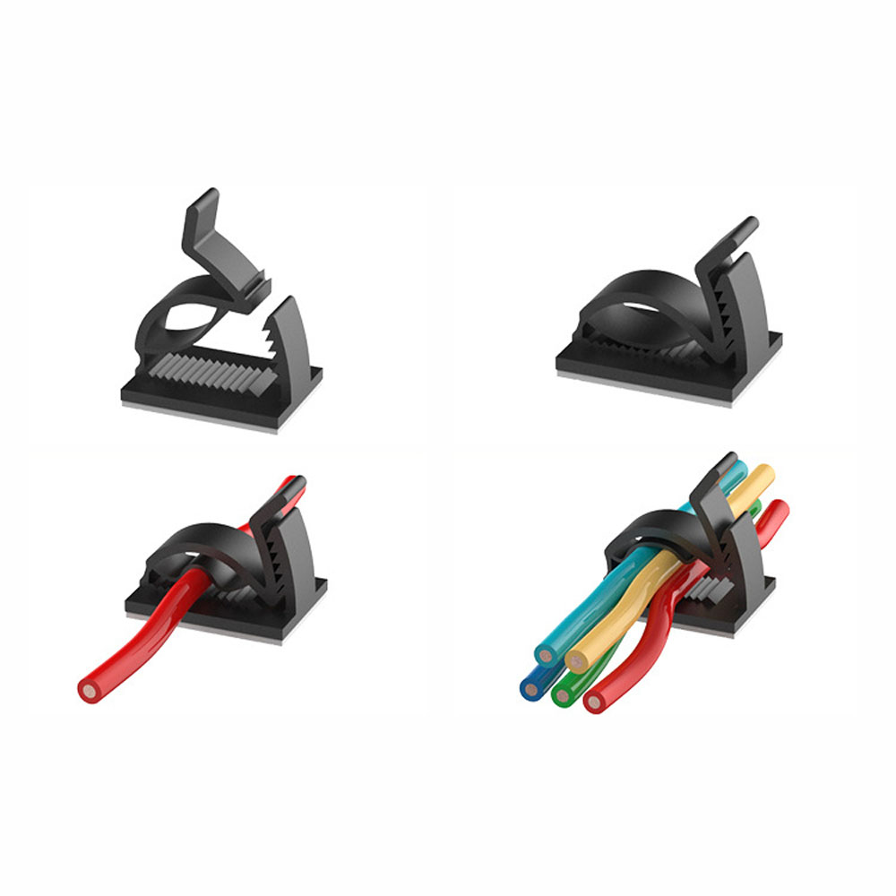 [COD] 100pcs Cable Clips for Car Office and Home Mounts Clip Organizer Clamps Creative Fasteners Cable Winder Durable Self-Adhesive Cord Adjustable|Wire Holder black