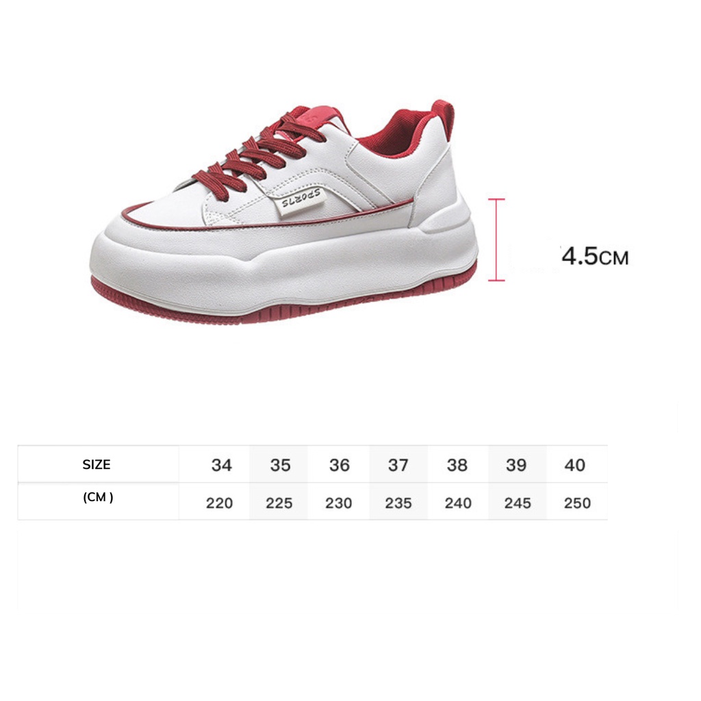Giày Thể Thao Sneaker Ulzzang Nữ Đế Cao 5Cm Thời Thượng M10 - ℂ𝔸𝕄𝕊𝕋𝕆ℝ𝔼