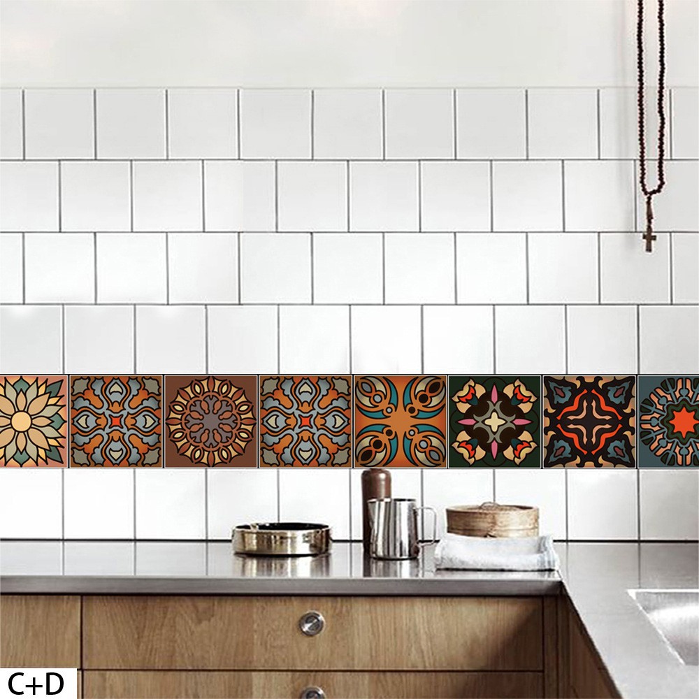 Decal dán tường chống nước hoạ tiết Morocco