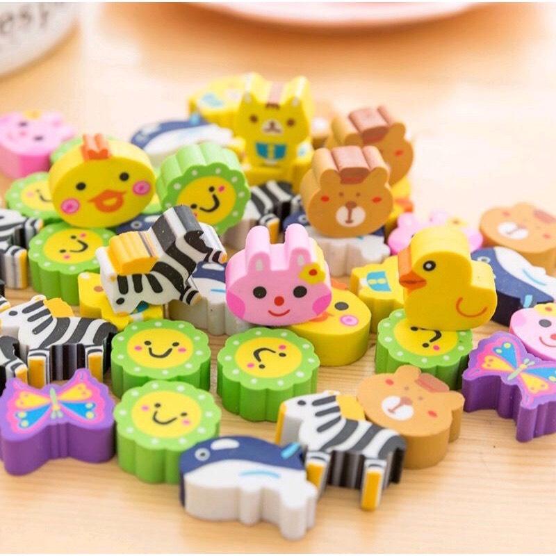 Gôm, tẩy hình động vật hoạt hình dễ thương - Đồ dùng học tập thân thiện cho bé