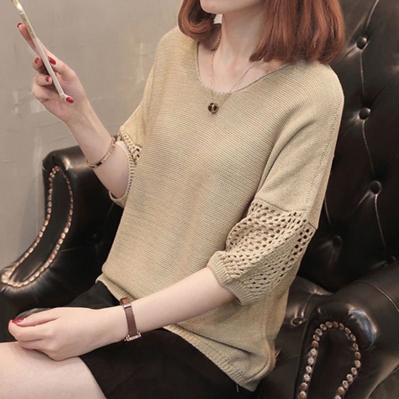 Áo len nữ,áo len mỏng nhẹ tay lỡ Al17