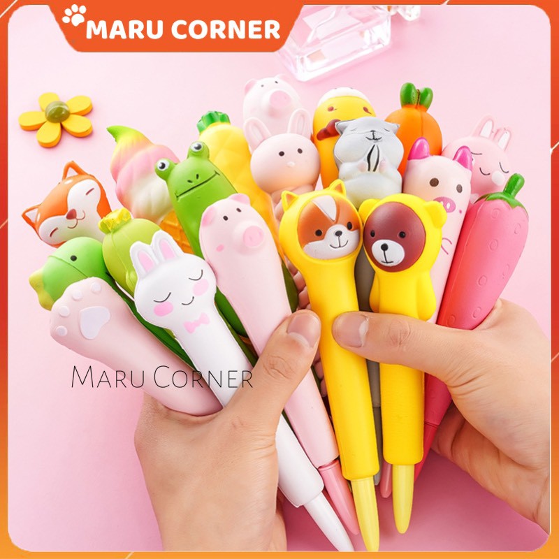 Bút nước Squishy nhựa dẻo Hàn quốc mềm mại hình ngộ nghĩnh cute