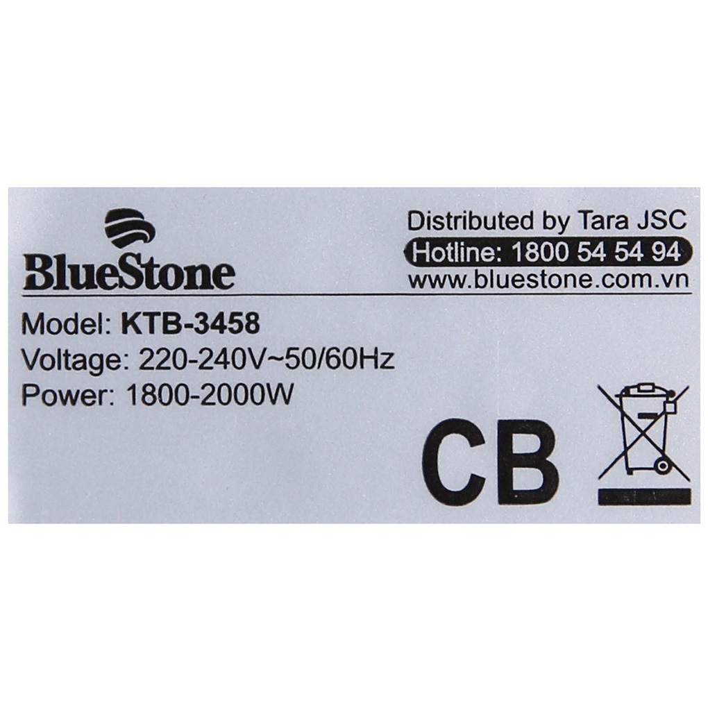 [Mã ELHADEV giảm 4% đơn 300K] Bình đun siêu tốc Bluestone 1.7 lít KTB-3458