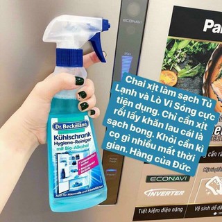 Xịt khử trùng vệ sinh tủ lạnh, lò vi sóng - Dr. Beckmann Kühlschrank Hygienereiniger