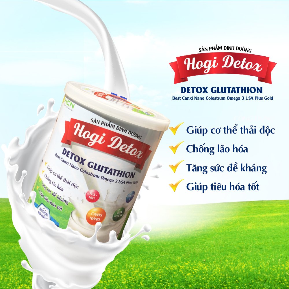 Sữa giảm cân Detox Hogi 400gr tăng cường sức đề kháng chống lão hóa thải độc cơ thể giữ dáng - HG077