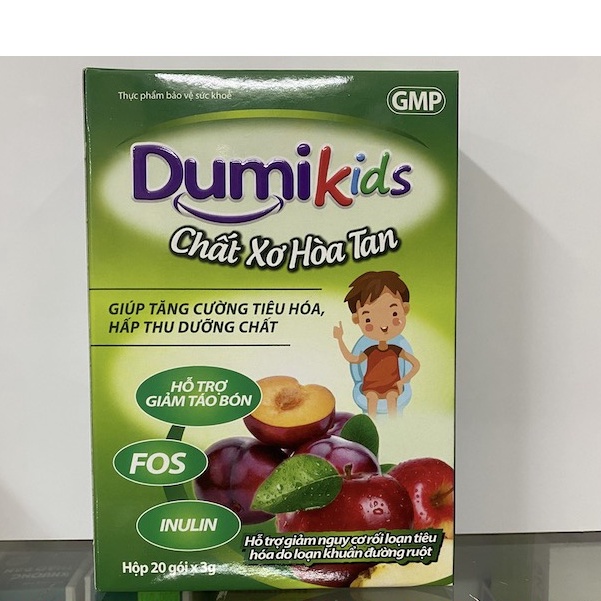 Chất xơ hoà tan DUMIKIDS -  bổ sung lợi khuẩn, giảm tình trạng táo bón, đầy hơi, khó tiêu Bacillus Clausii