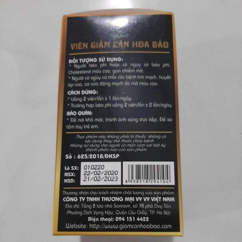 Viên giảm cân hoa bảo (hàng chính hãng cty hộp 45 viên) | BigBuy360 - bigbuy360.vn