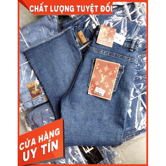 QUẦN JEANS LOE XANH TRƠN LƯNG CAO | BigBuy360 - bigbuy360.vn