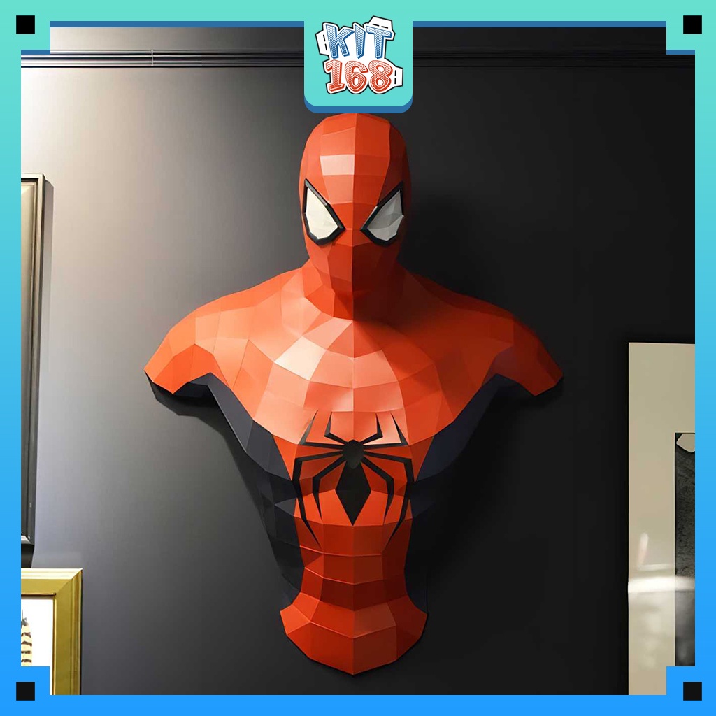Mô hình giấy Anime Game Marvel Spider-man gắn tường