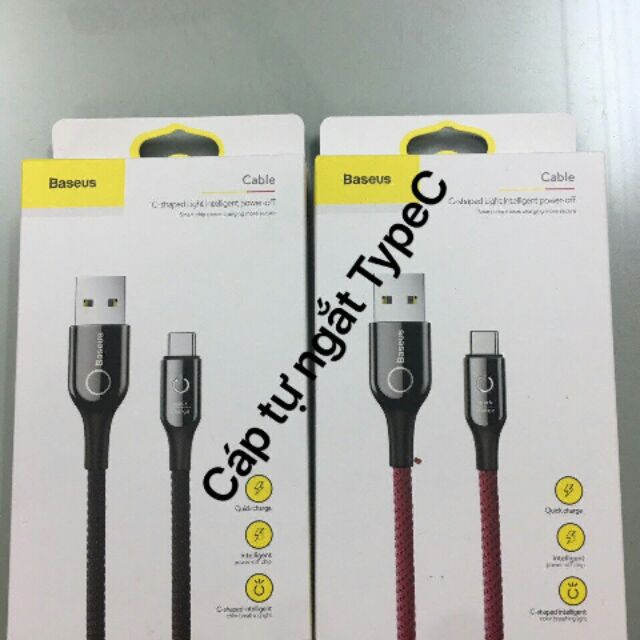 Cáp xạc báo đèn tự ngắt TypeC