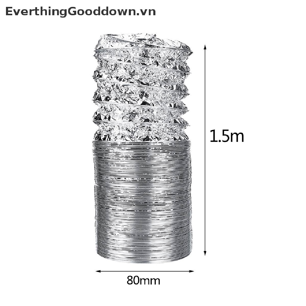 Ống Thông Gió Bằng Lá Nhôm 3.1Inch Linh Hoạt Dài 1.5M Tiện Dụng
