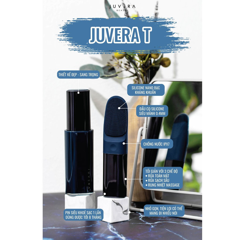 [Mã FMCG100K - 10% đơn 500K] JUVERA - Máy rửa mặt phiên bản mới - màu xanh | BigBuy360 - bigbuy360.vn