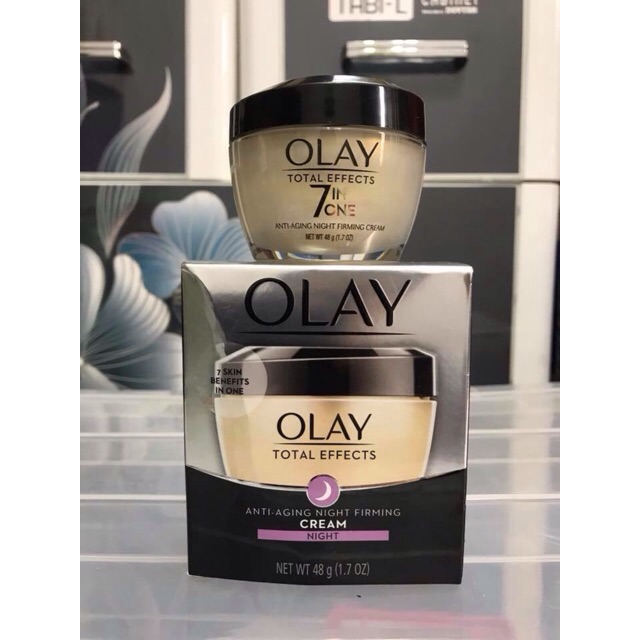 Kem dưỡng ẩm, làm trắng và đều màu da, mờ đốm nâu, tàn nhang, chống lão hoá Olay Total Effects 7in1 Night Cream
