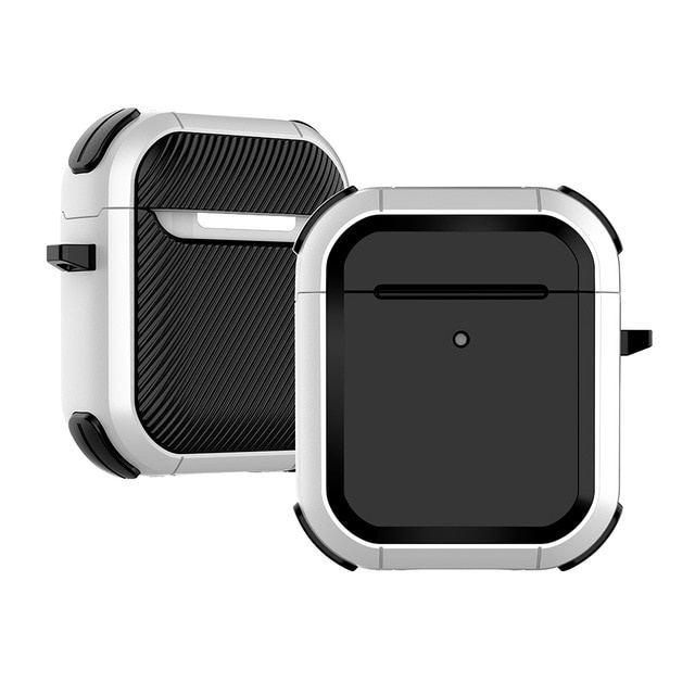 Vỏ bọc bảo vệ hộp sạc tai nghe Airpods 1 2 3 Pro bằng TPU PC chống rơi có móc khóa