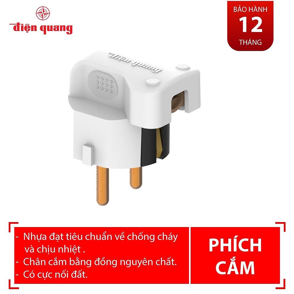 Phích cắm công suất lớn cao cấp ĐQ EPR HP 2PN - công suất 4500W - hàng chính hãng Điện Quang bảo hành 1 năm