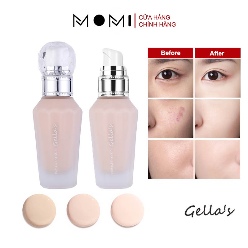 Kem nền che khuyết điểm nội địa trung Gella's chống nắng kiềm dầu