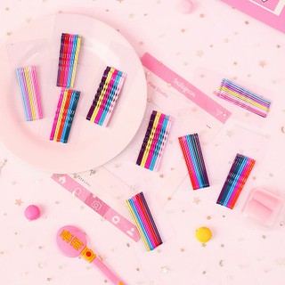 Set 10 Chiếc Cặp Tăm Nhiều Màu Cặp Tóc Ghim Nhiều Màu cặp tóc cute cặp tóc dễ thương cặp tăm cầu vồng