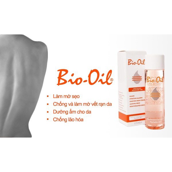 Tinh Dầu Bio-Oil Scar Treatment-125ml. Dành cho người mang thai- Cam kết hết Rạn Da làm Mờ Sẹo sau 1 liệu trình 3 hộp.