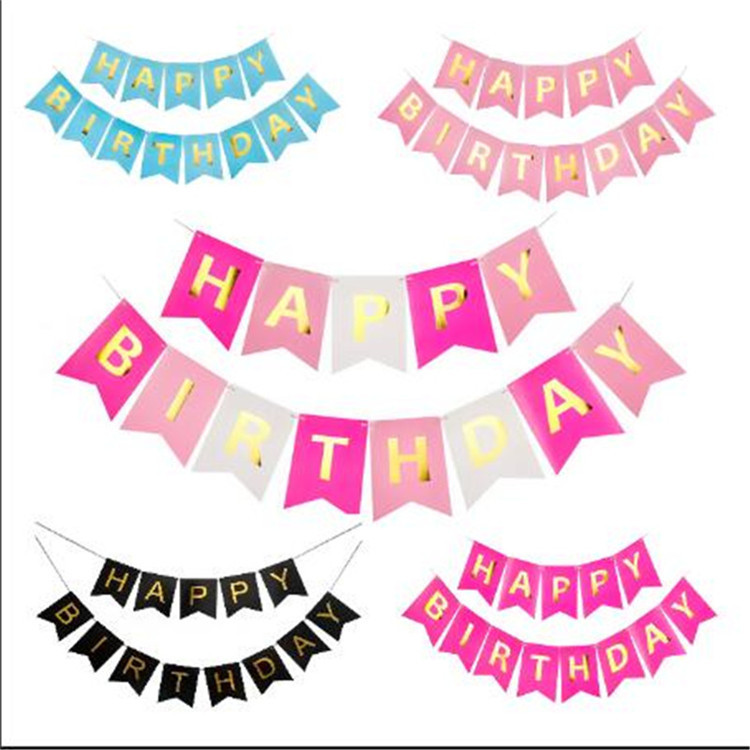 Banner Chữ happy birthday Trang Trí Tiệc