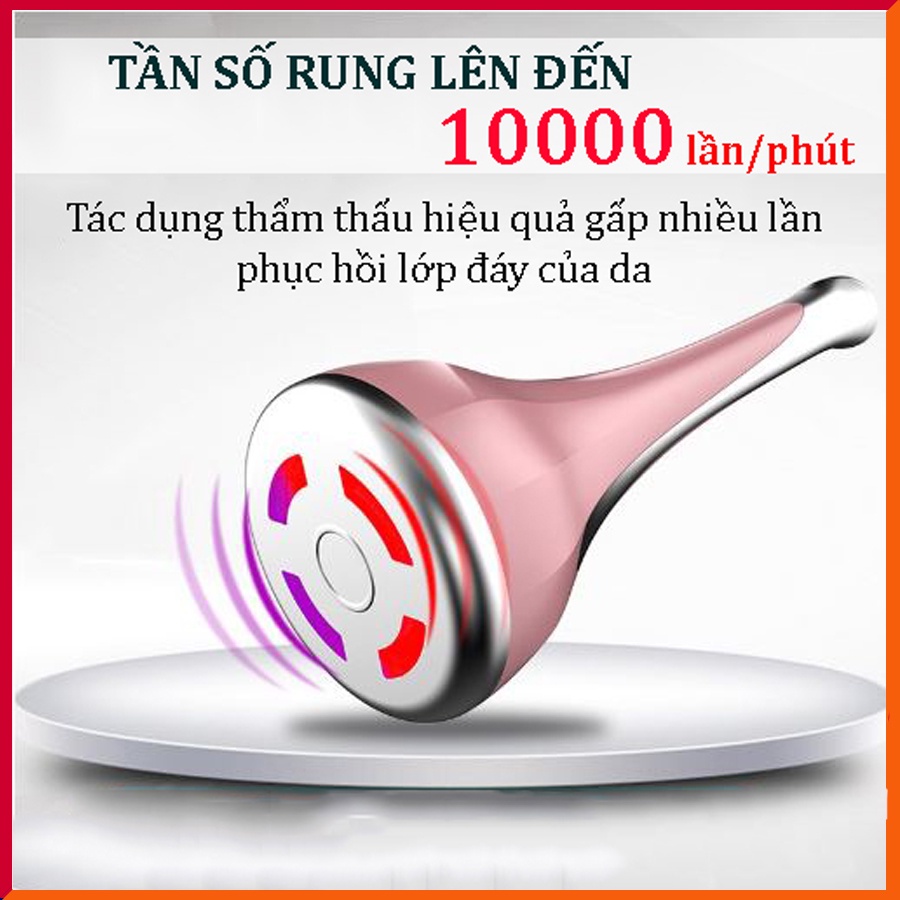 Máy massage mặt - Máy mát xa đa năng cầm tay Máy massage mắt siêu âm từ tính Chống lão hóa Loại bỏ quầng thâm (BH 6th)